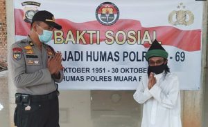 HUT Humas Polri 69, Humas Polres Muara Enim Adakan Bakti Sosial