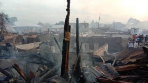 kebakaran di lahat sumsel Puluhan Rumah di Kab Lahat Habis Dimakan Api